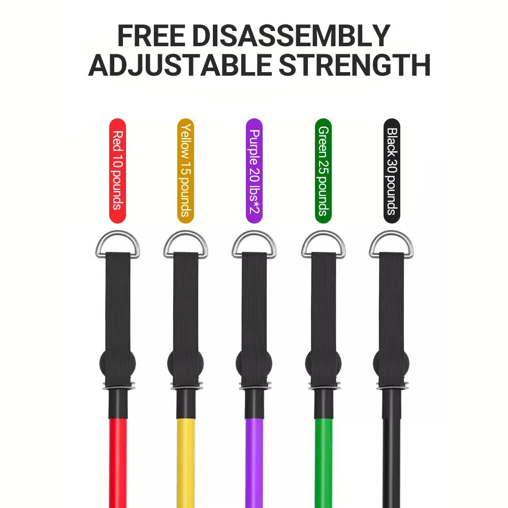 Bodybuilding Resistance Bands Set – Multi-Function Tensioner for Total Muscle Training