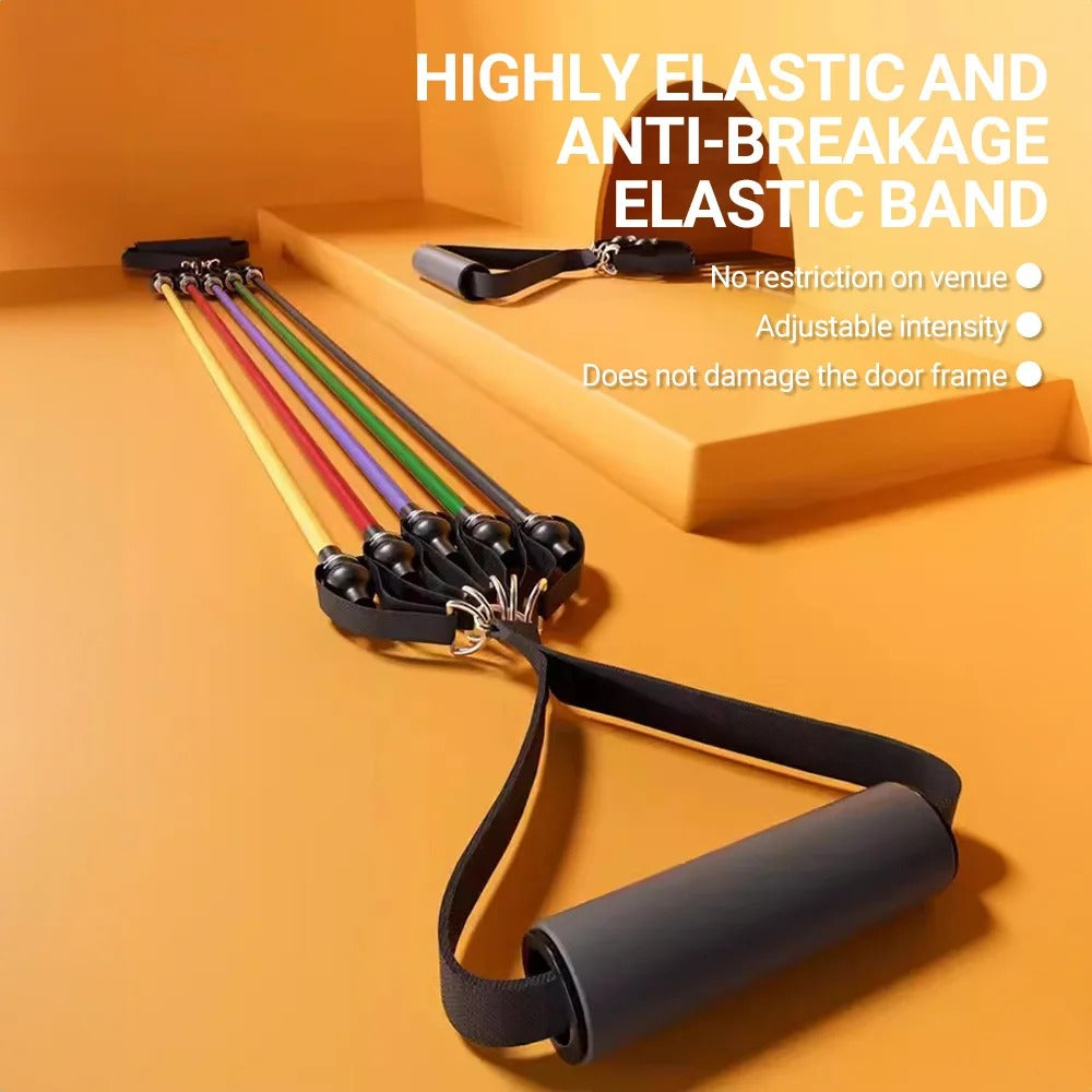 Bodybuilding Resistance Bands Set – Multi-Function Tensioner for Total Muscle Training