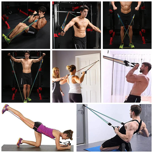 Bodybuilding Resistance Bands Set – Multi-Function Tensioner for Total Muscle Training